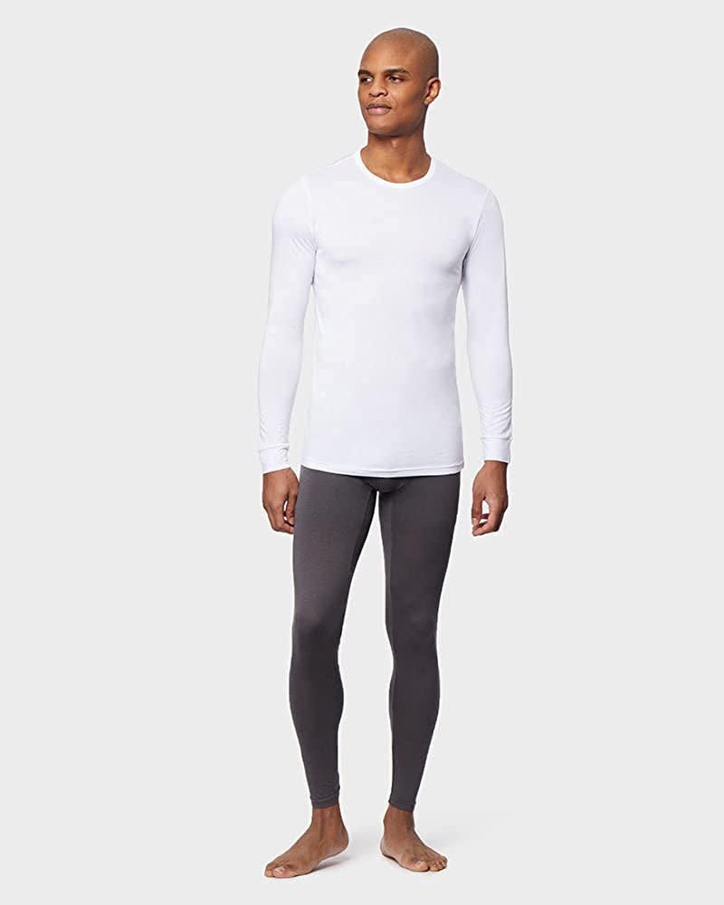 32 DEGREES Men's Lightweight Baselayer Crew Top | Long Sleeve | Form Fitting | 4-Way Stretch | Thermal - Image 2